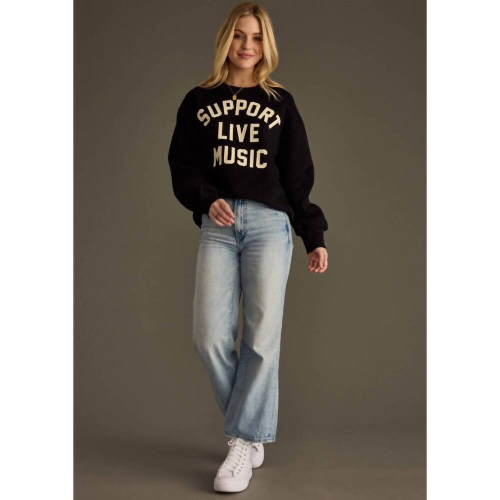 NEW PANACHE APPAREL support live music sweatshirt in black